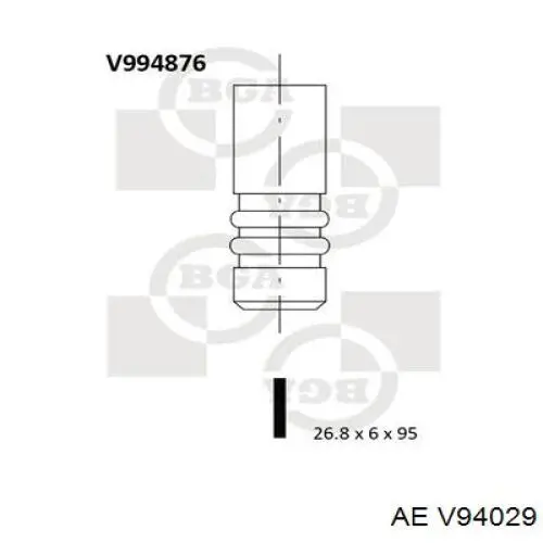 V94029 AE Клапан впускний