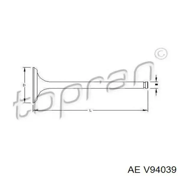 Вихлопний клапан AE V94039 ціна, від 7.05 USD