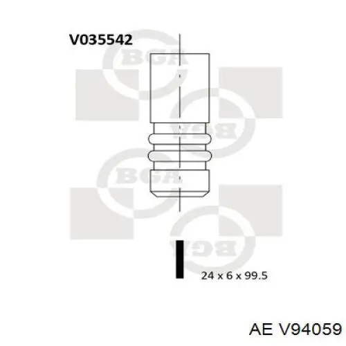 V94059 AE Клапан випускний