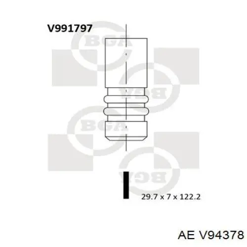 V94378 AE клапан впускний