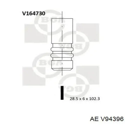 V94396 AE клапан впускний