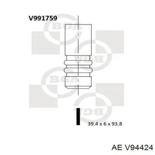 V94424 AE Клапан впускний