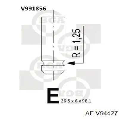 V94427 AE Випускний клапан двигуна