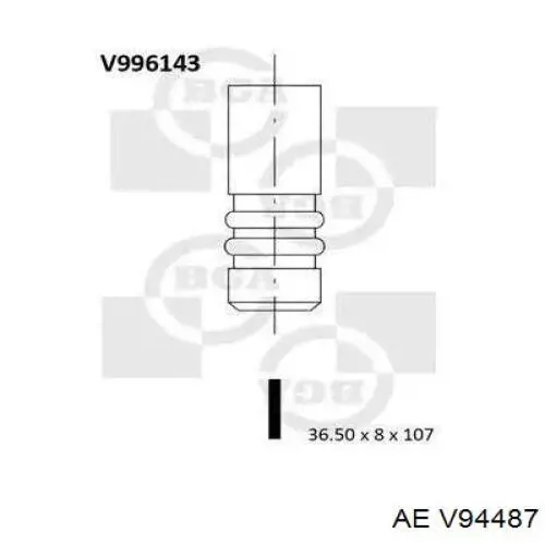 Купити V94487 AE Клапан випускний