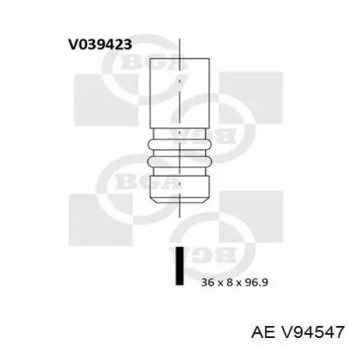Клапан впускний AE V94547 ціна, від 8.19 USD