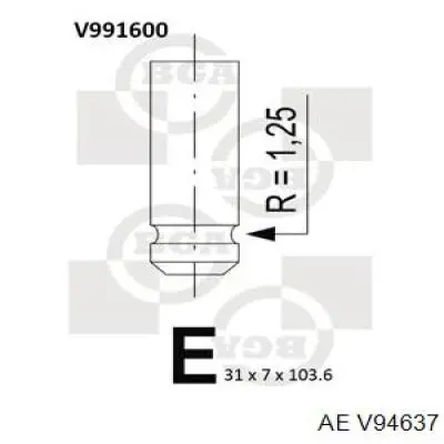 V94637 AE Випускний клапан двигуна