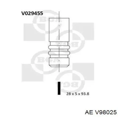 Вихлопний клапан AE V98025 ціна, від 7.11 USD
