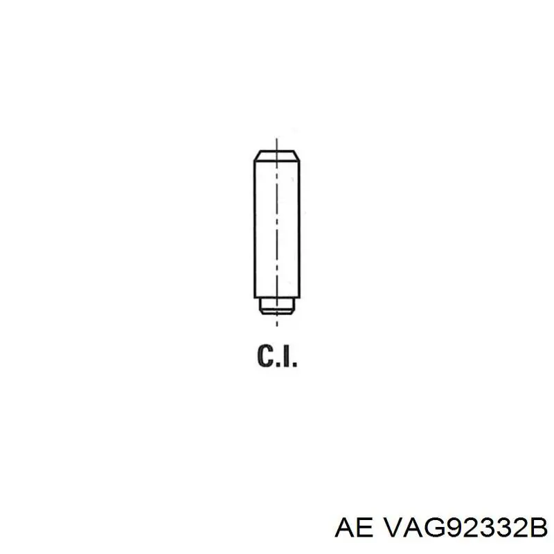 VAG92332B AE направляюча клапана, впускного