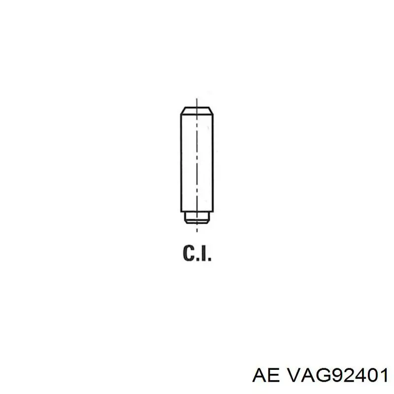 Купити VAG92401 AE Направляюча клапана, впускного