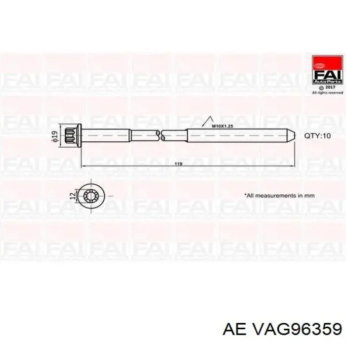 Направляюча втулка клапана AE VAG96359 ціна, від 1.90 USD