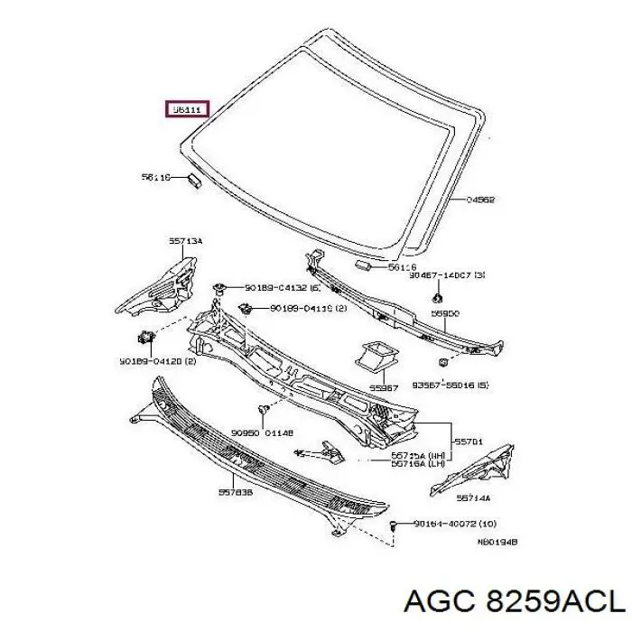 Автоскло Toyota 561111A220 ціна, від 790.98 USD
