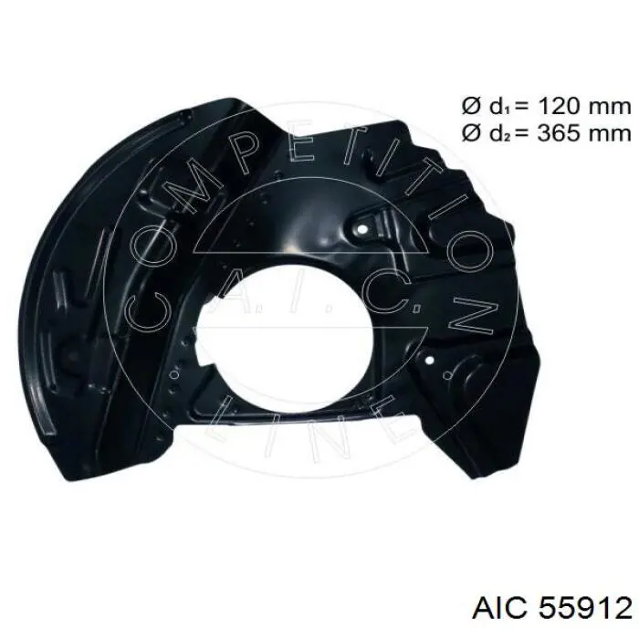 Захист гальмівного диска, переднього, лівого 55912 AIC