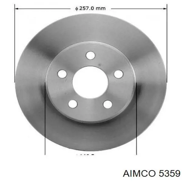 Диск гальмівний передній 5359 Aimco