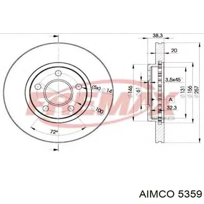 4383968 Chrysler Гальмо дискове переднє