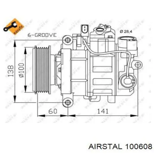 Компресор кондиціонера 100608 Airstal