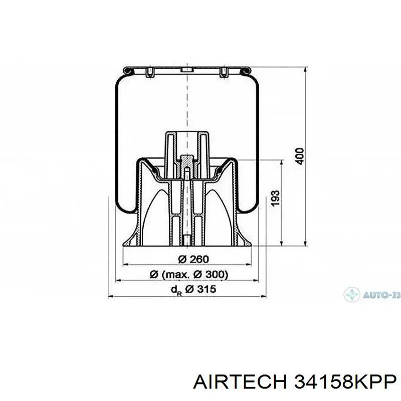 34158KPP Airtech Ресора пневматичної підвіски