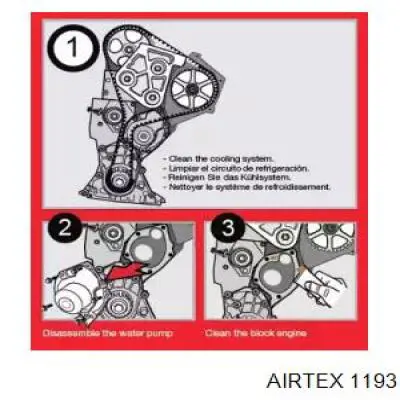 1193 Airtex помпа водяна, (насос охолодження)