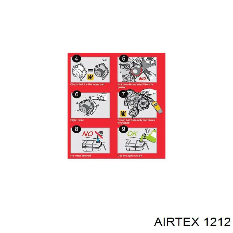 Купити 1212 Airtex Насос охолоджуючої рідини