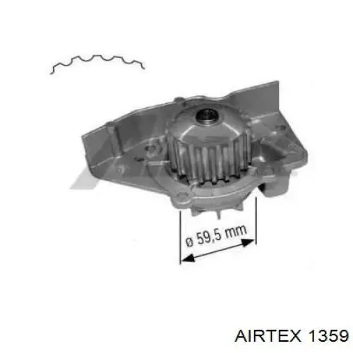 Купити 1359 Airtex Насос охолоджуючої рідини