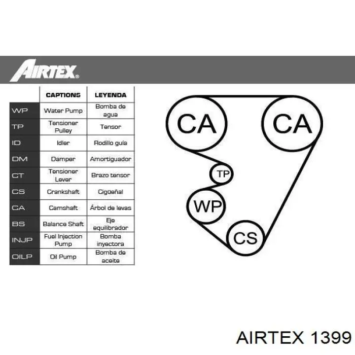 Купити 1399 Airtex Насос охолоджуючої рідини