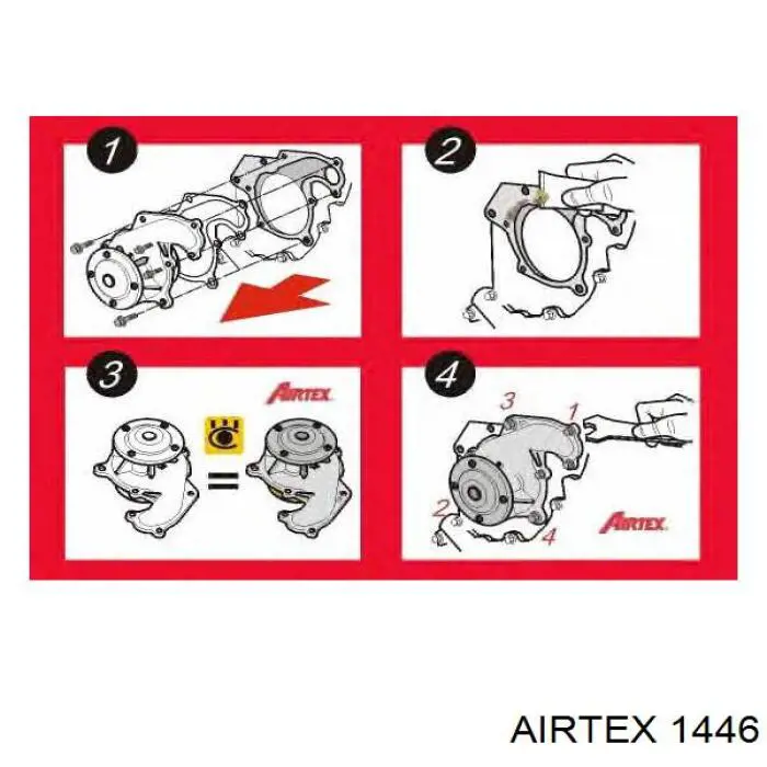 Помпа охолодження Airtex 1446 ціна, від 26.83 USD
