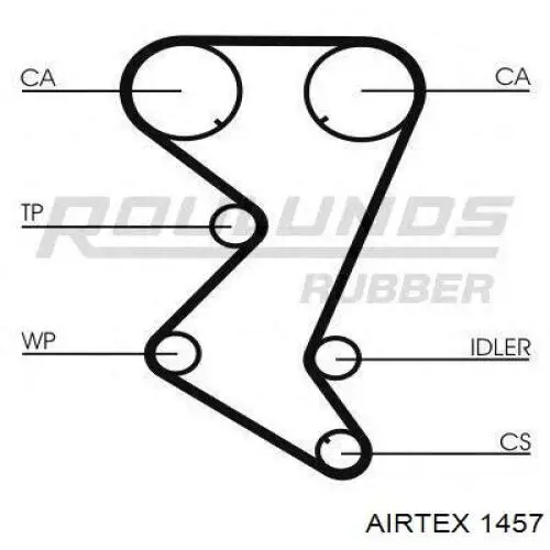 Купити 1457 Airtex Помпа водяна (насос) охолодження, в зборі з корпусом