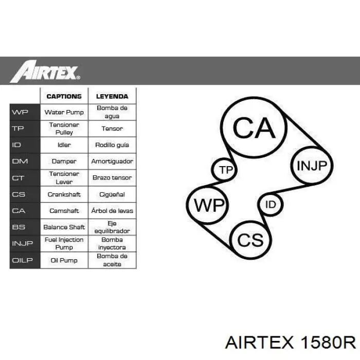 Помпа охолодження Airtex 1580R ціна, від 23.56 USD