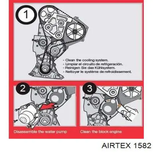 1582 Airtex помпа водяна, (насос охолодження)