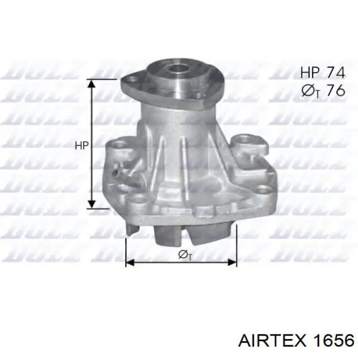 Купити 1656 Airtex Помпа водяна (насос) охолодження, в зборі з корпусом