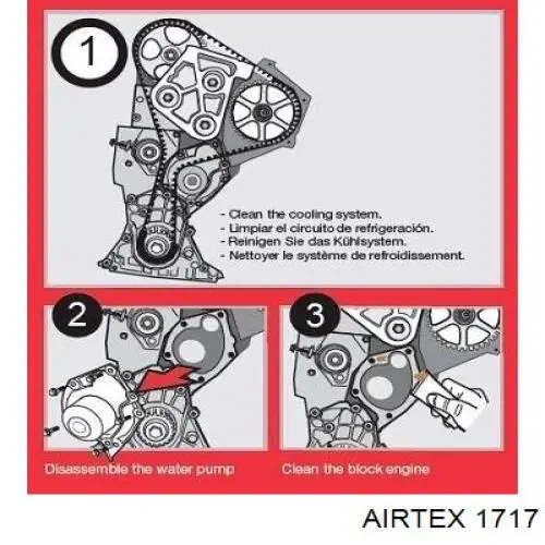 Купити 1717 Airtex Насос охолоджуючої рідини