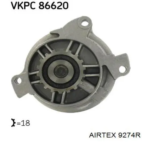 Купити 9274R Airtex Насос охолоджуючої рідини