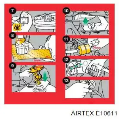 Модуль паливного насосу, з датчиком рівня палива E10611 Airtex