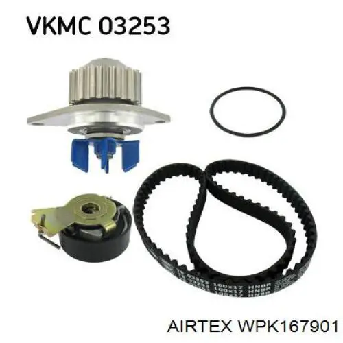WPK167901 Airtex ролик натягувача ременя грм