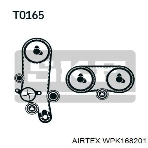 Комплект ГРМ Airtex WPK168201 ціна, від 142.21 USD