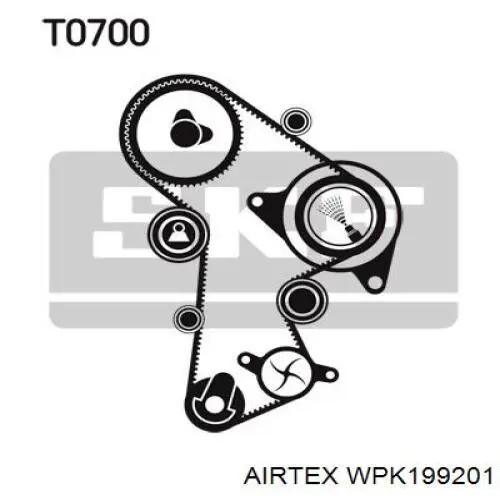 Комплект ГРМ Airtex WPK199201 ціна, від 148.65 USD