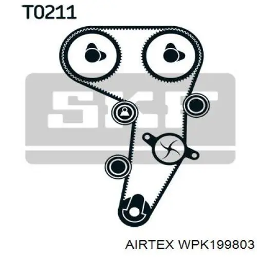 Комплект ГРМ Airtex WPK199803 ціна, від 126.96 USD