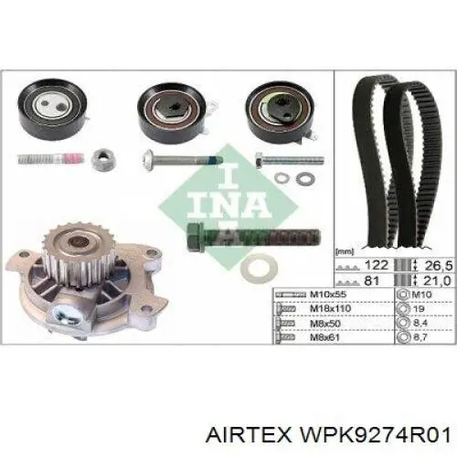 Ремкомплект ГРМ Airtex WPK9274R01