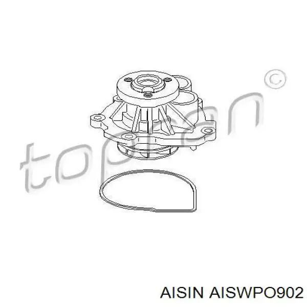 AISWPO902 Aisin Ремінь ГРМ, комплект