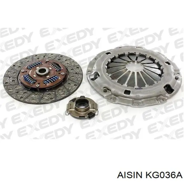 Купити KG036A Aisin Комплект зчеплення (диск, корзина, підшипник)