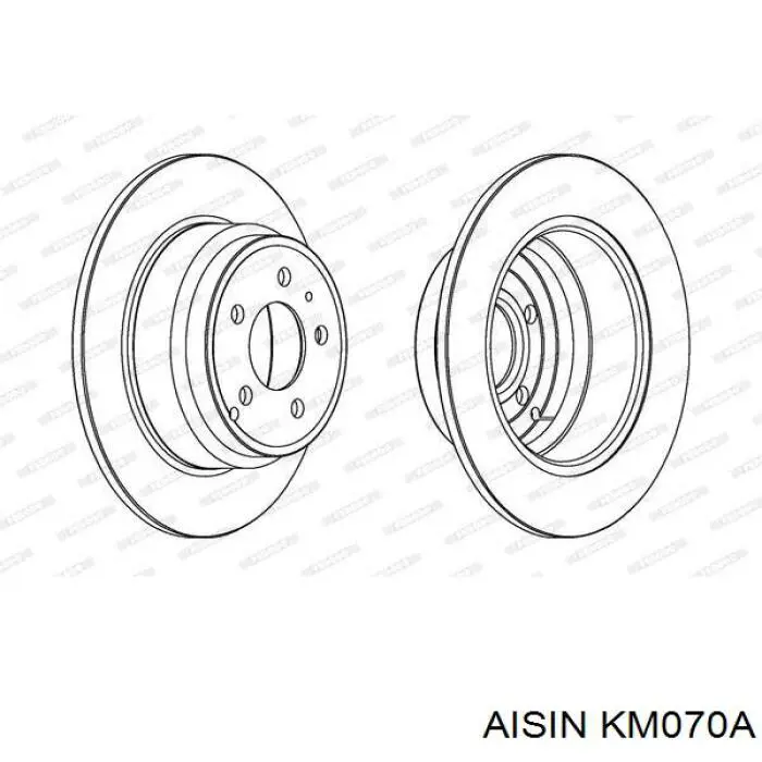 Купити KM070A Aisin Комплект зчеплення (диск, корзина, підшипник)