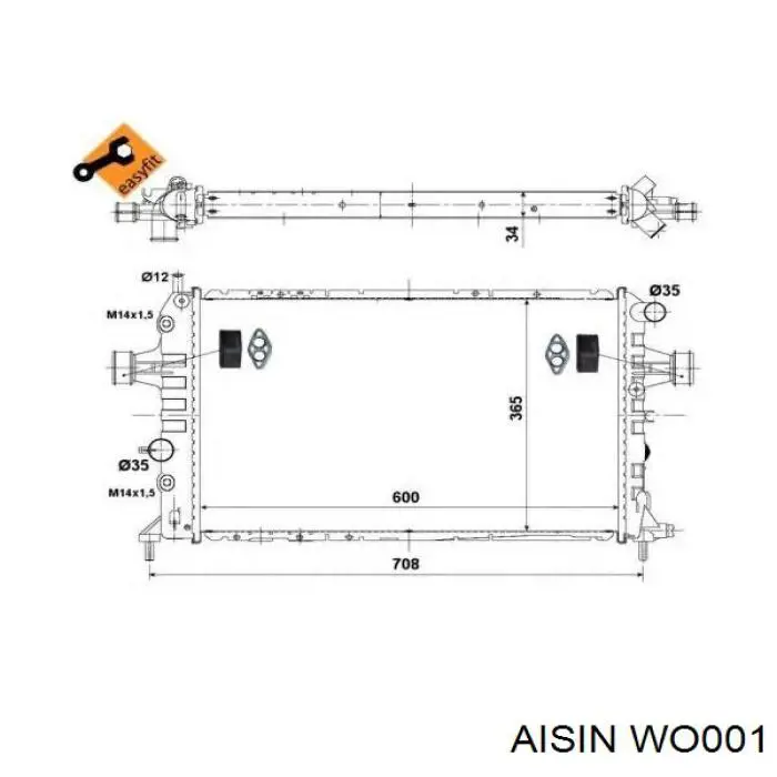 Помпа охолодження Aisin WO001 ціна, від 19.74 USD