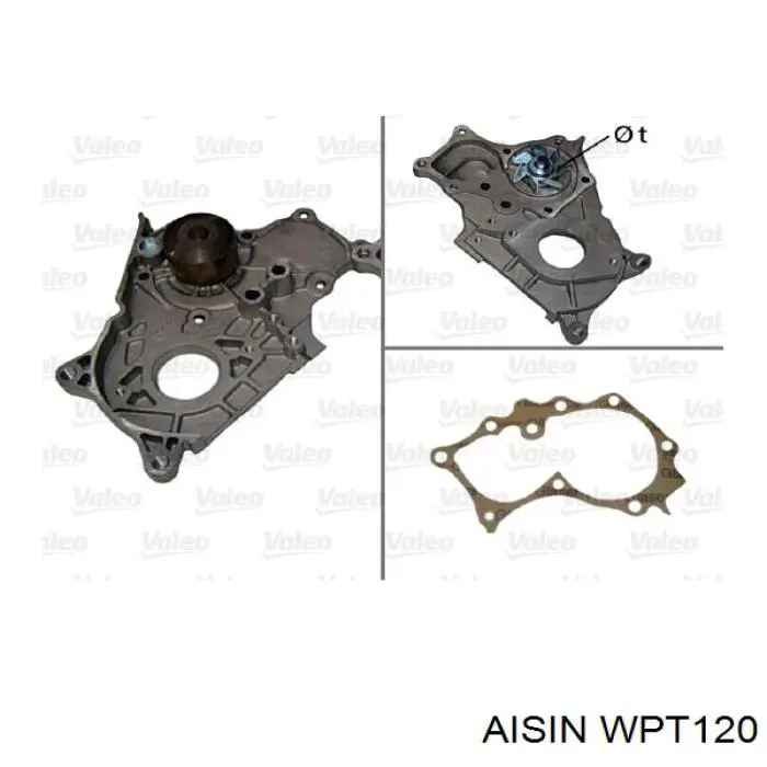 Помпа охолодження Aisin WPT120 ціна, від 50.67 USD