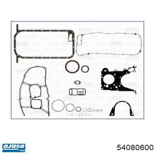 Комплект прокладок двигуна, нижній Ajusa 54080600 ціна, від 69.65 USD