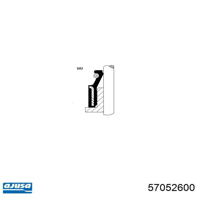 57052600 Ajusa сальник клапана (маслознімний, впуск/випуск, комплект на мотор)