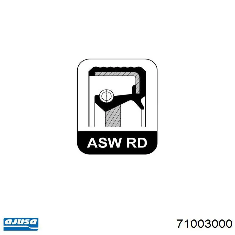 Сальник колінвала двигуна, задній Ajusa 71003000 ціна, від 60.56 USD