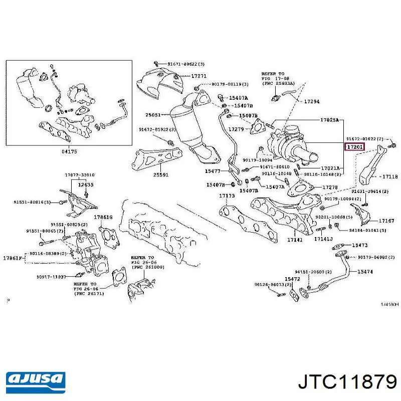 JTC11879 Ajusa Прокладка турбіни, монтажний комплект