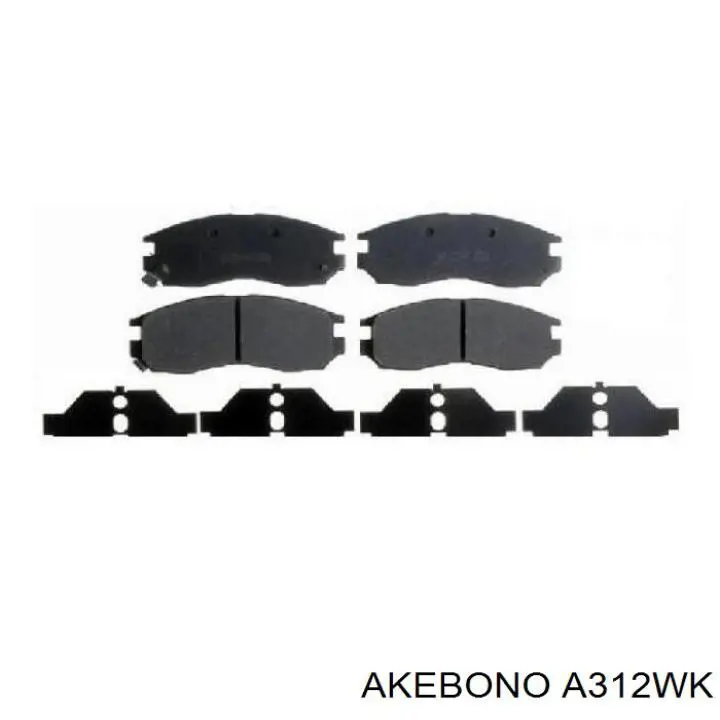 A312WK Akebono Передні гальмівні колодки