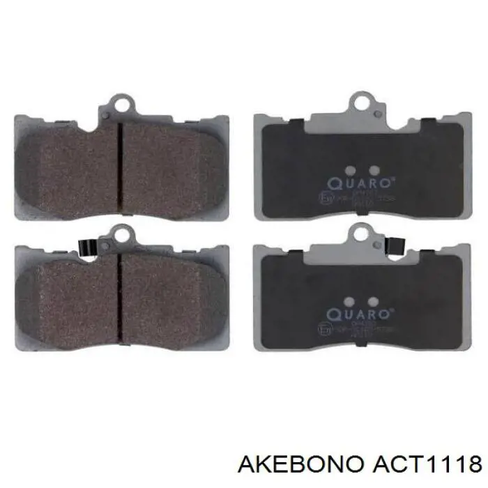 Купити ACT1118 Akebono Колодки гальмівні передні, дискові