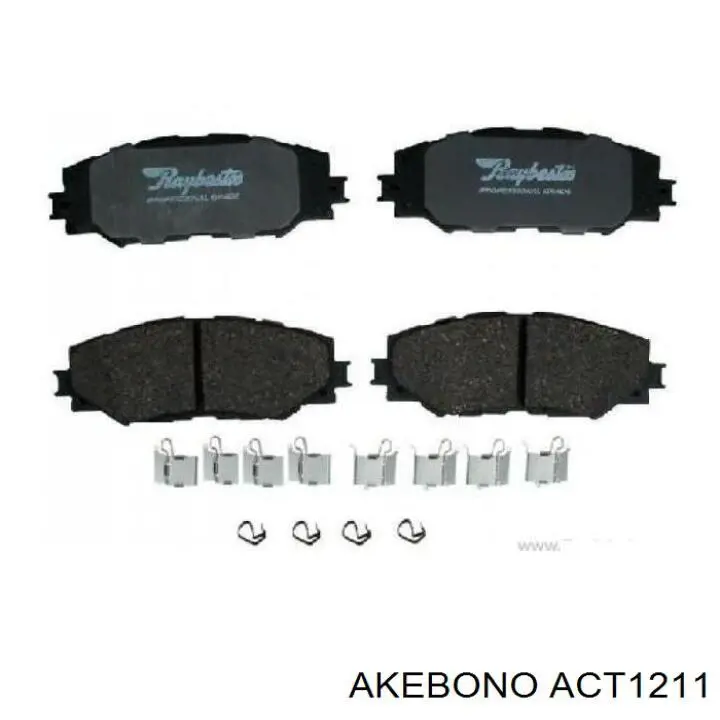 ACT1211 Akebono колодки гальмівні передні, дискові