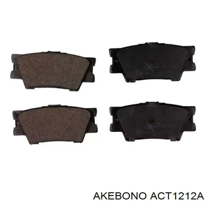 ACT1212A Akebono Колодки гальмівні задні, дискові
